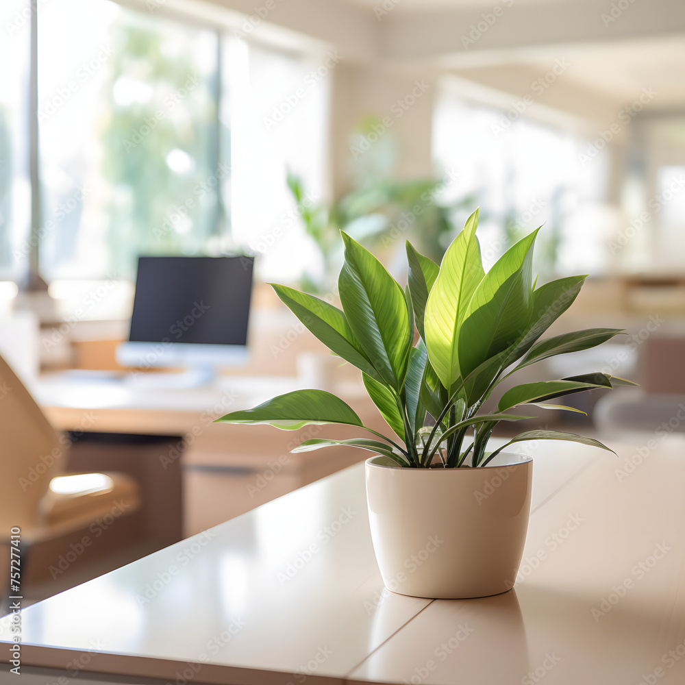 Clean Modern Office Empty with Indoor Plant Generative AI
Clean Modern Office Empty with Indoor Plant Generative AI