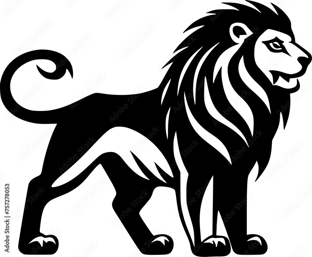 Lion | Black and White Vector illustration Lion | Black and White Vector illustration