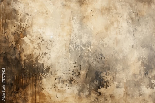 creme brown tones backdrop texture, old paintings style, scratches of rust on zinc background