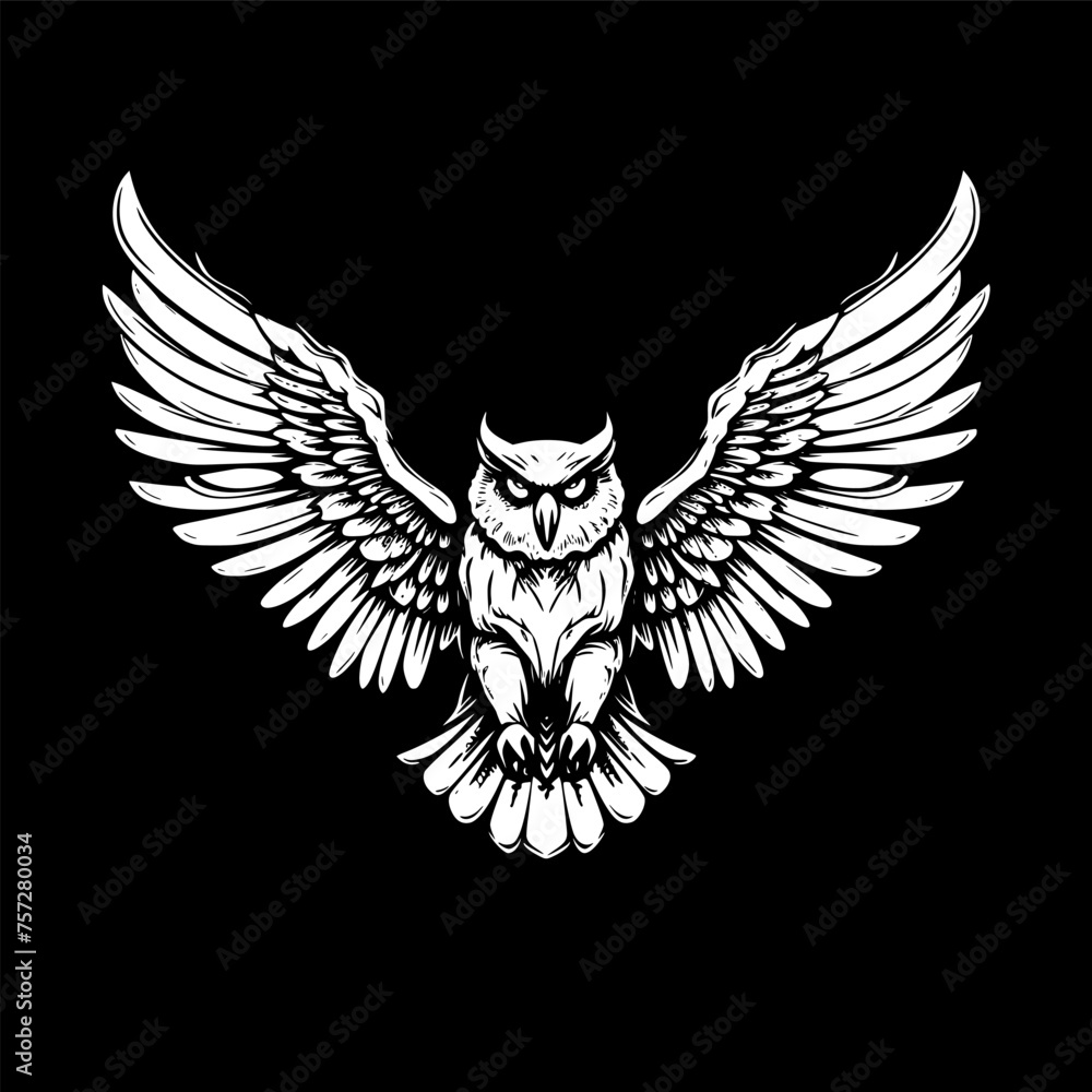 Owl - Minimalist and Flat Logo - Vector illustration Owl - Minimalist and Flat Logo - Vector illustration