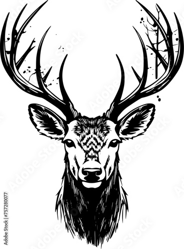 Elk | Minimalist and Simple Silhouette - Vector illustration