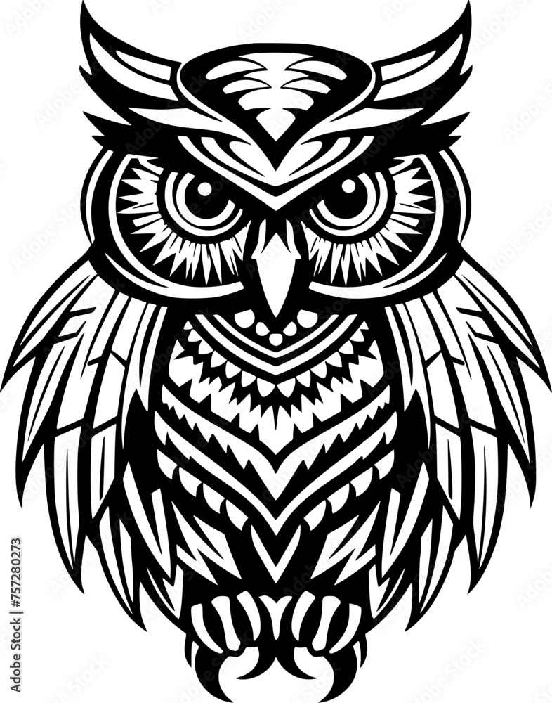 Owl - Minimalist and Flat Logo - Vector illustration Owl - Minimalist and Flat Logo - Vector illustration