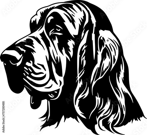 Bloodhound | Minimalist and Simple Silhouette - Vector illustration
