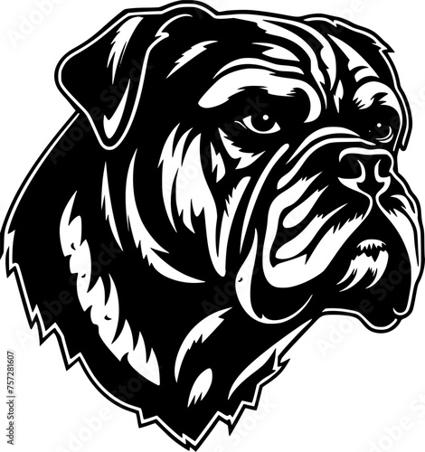 Bulldog - Minimalist and Flat Logo - Vector illustration