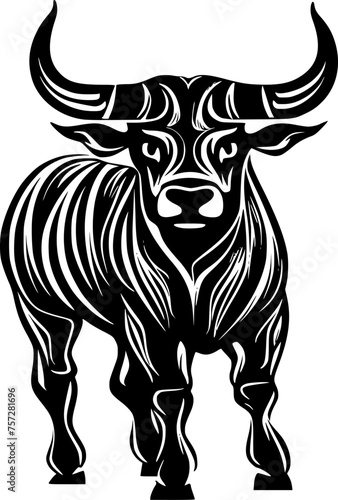 Bull - Minimalist and Flat Logo - Vector illustration