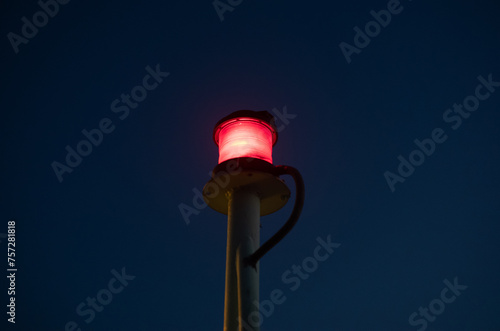 red street lamp