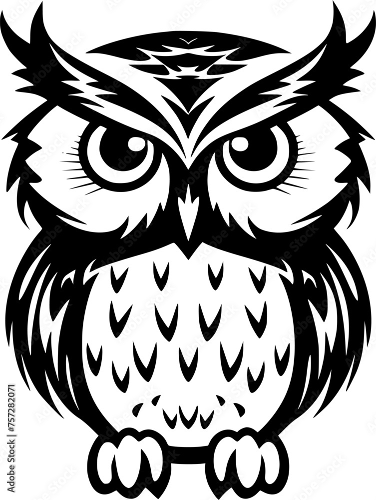 Owl Baby - High Quality Vector Logo - Vector illustration ideal for T-shirt graphic