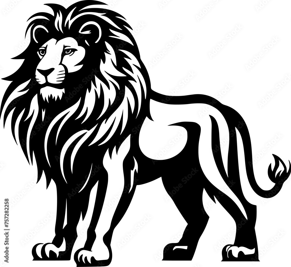 Lion - Minimalist and Flat Logo - Vector illustration Lion - Minimalist and Flat Logo - Vector illustration