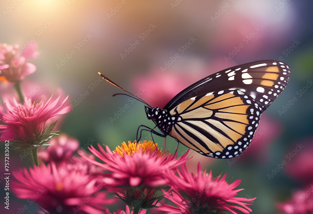 Butterfly on flowers Butterfly on flowers