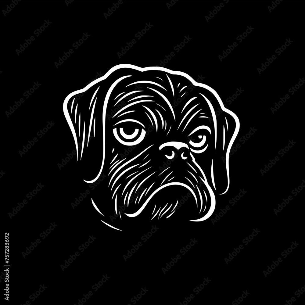 Pug - High Quality Vector Logo - Vector illustration ideal for T-shirt graphic