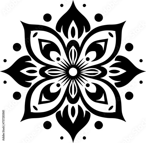 Mandala | Minimalist and Simple Silhouette - Vector illustration