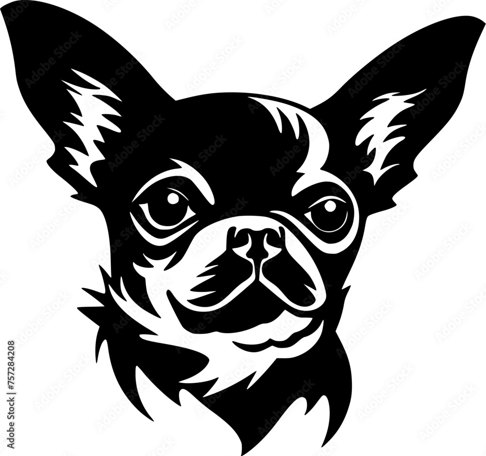 Chihuahua - Minimalist and Flat Logo - Vector illustration Chihuahua - Minimalist and Flat Logo - Vector illustration