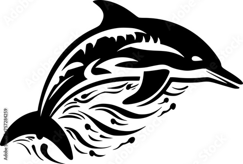 Dolphin - Minimalist and Flat Logo - Vector illustration