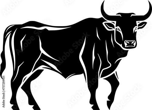 Bull - Minimalist and Flat Logo - Vector illustration