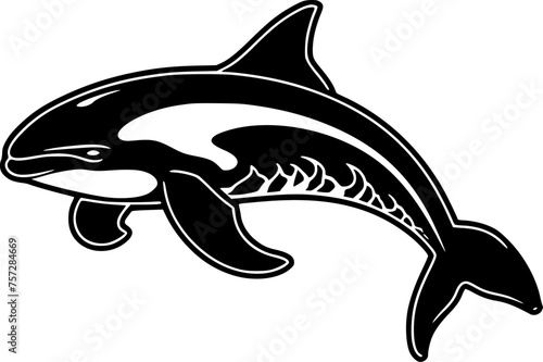 Orca - Minimalist and Flat Logo - Vector illustration