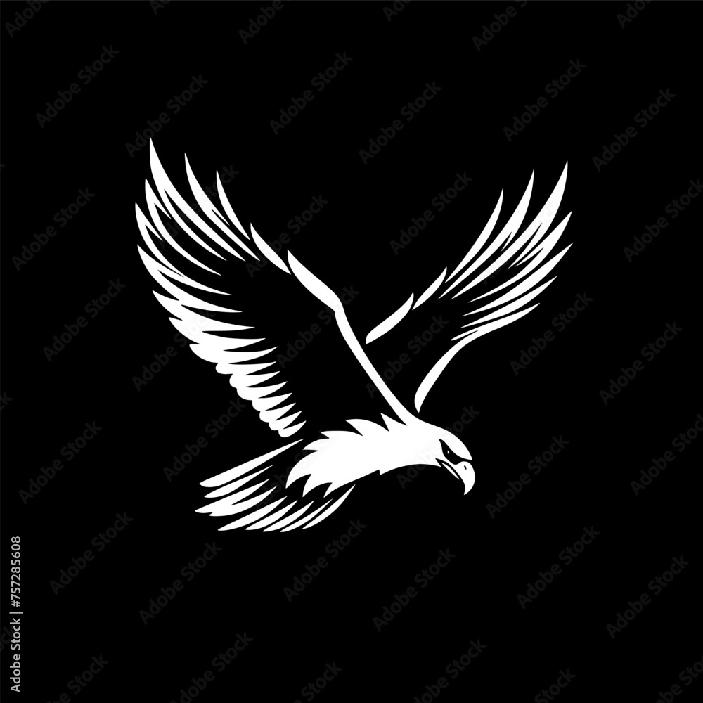 Obraz premium Eagle | Minimalist and Simple Silhouette - Vector illustration