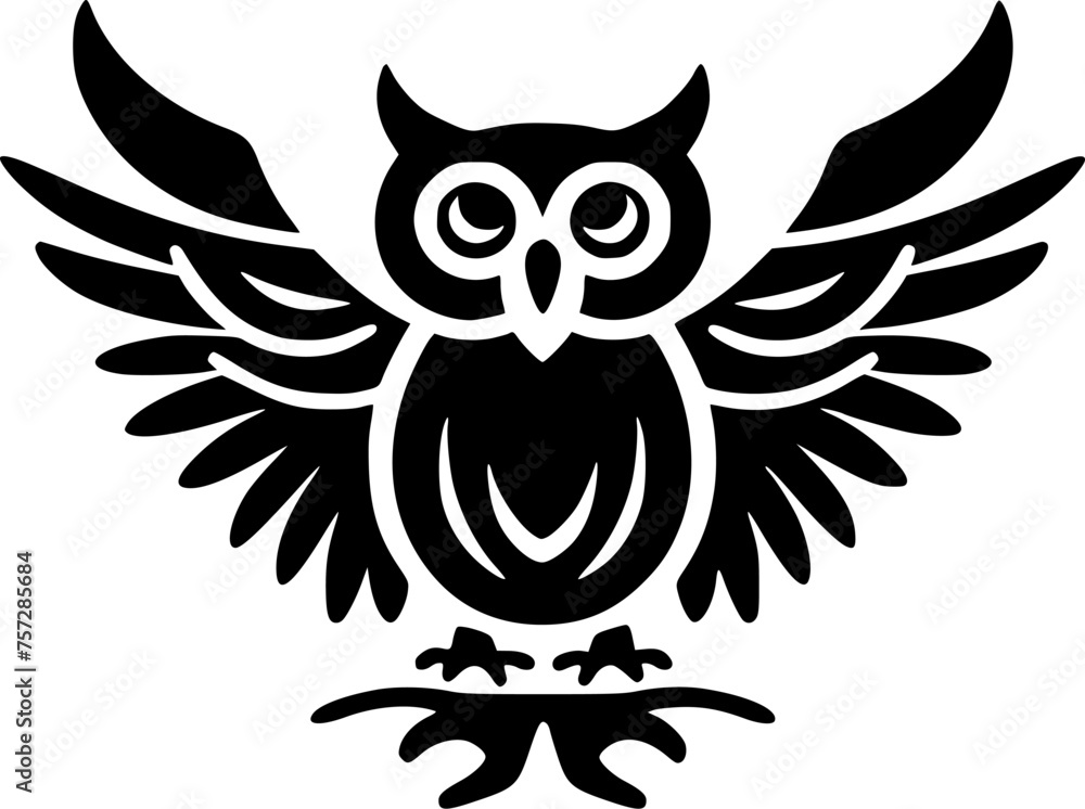 Owl - Minimalist and Flat Logo - Vector illustration Owl - Minimalist and Flat Logo - Vector illustration