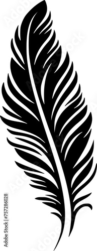 Feather | Minimalist and Simple Silhouette - Vector illustration