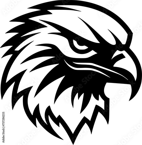 Falcon - Black and White Isolated Icon - Vector illustration