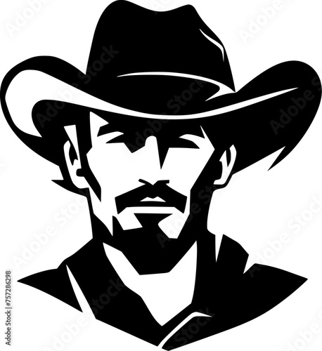 Western - Minimalist and Flat Logo - Vector illustration