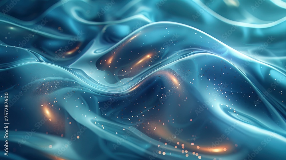 Abstract Fluid Elements Led Teal, Background HD, Illustrations