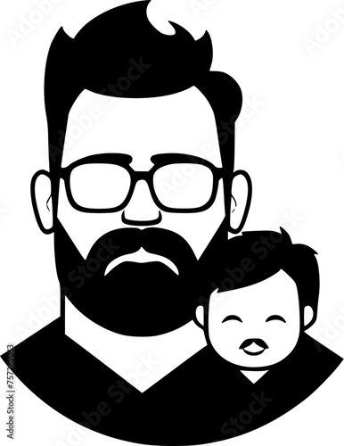 Father | Minimalist and Simple Silhouette - Vector illustration