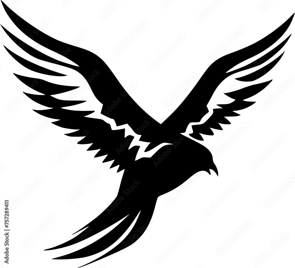 Obraz premium Petrel | Black and White Vector illustration