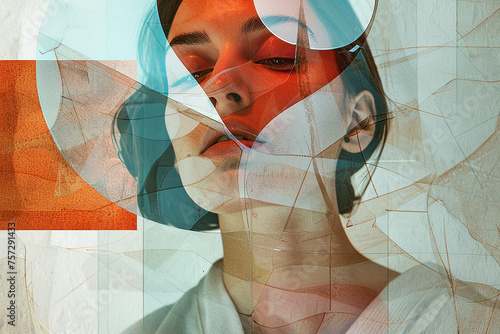 Dreamy young woman lifestyle poster 