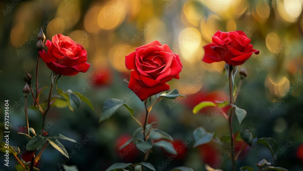 Multiple deep pink roses in bloom, some still in bud form
Multiple deep pink roses in bloom, some still in bud form
