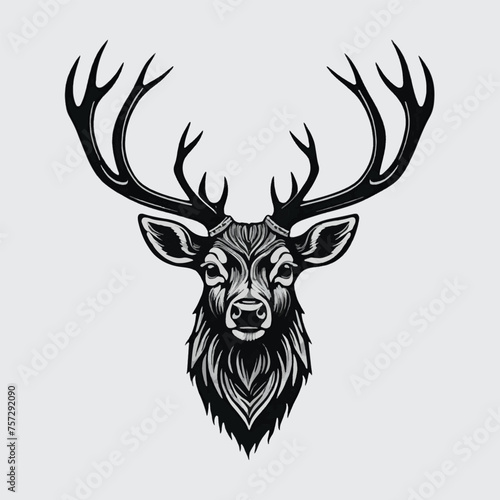 vector isolated of deer head