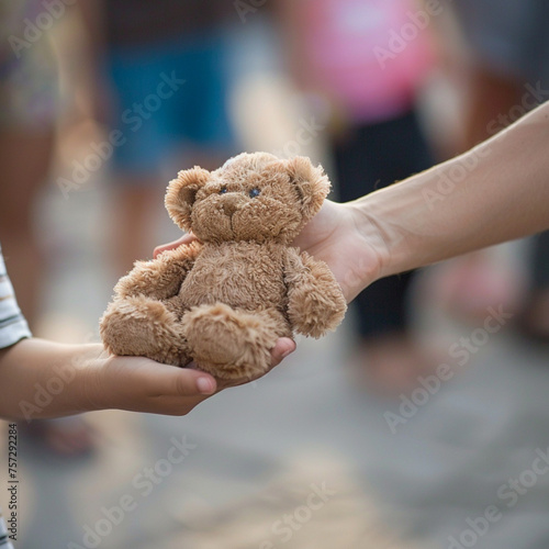 Donating toys. Toy bank. Solidarity.