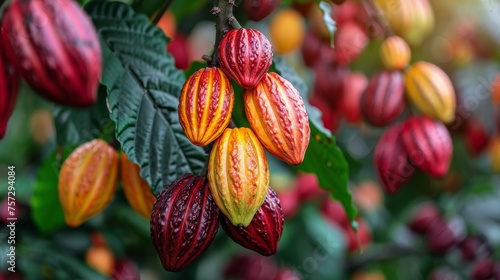 Cluster of Flowers Hanging From Tree Branches