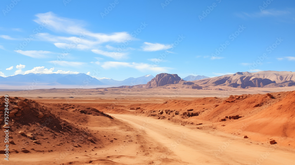 The road in the desert The road in the desert