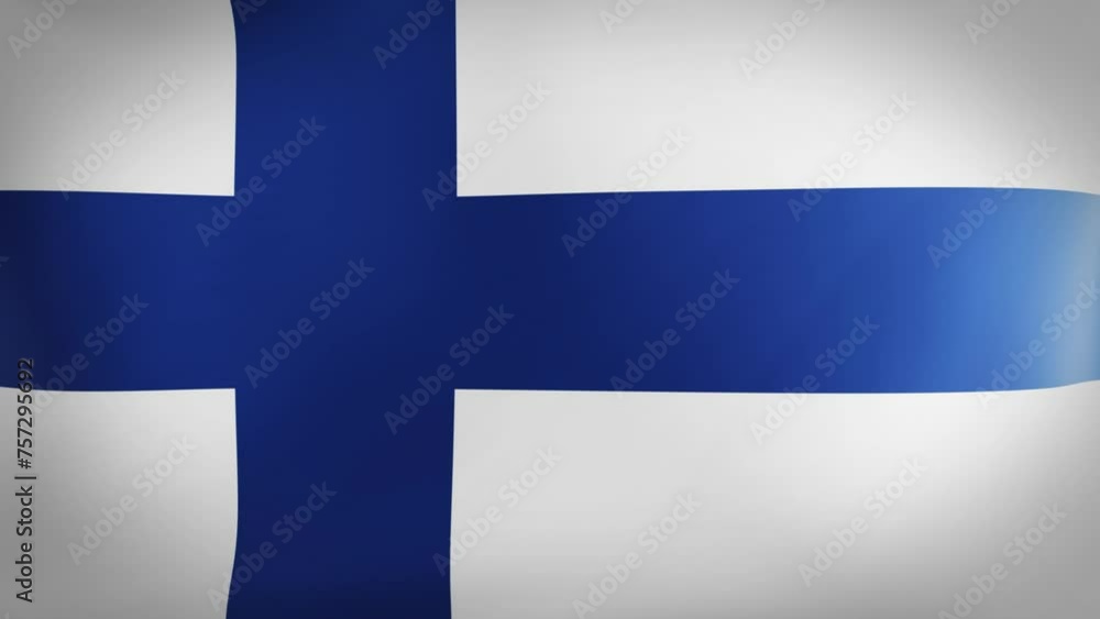 finland flag animation video 4k