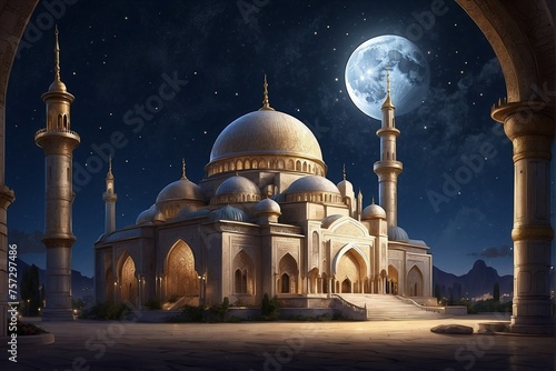 Mosque under the Moon
