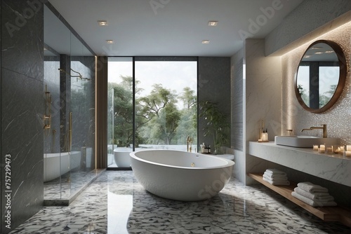 Marble Luxury in the Bathroom  Cleanliness and Elegance with Mosaic Accents