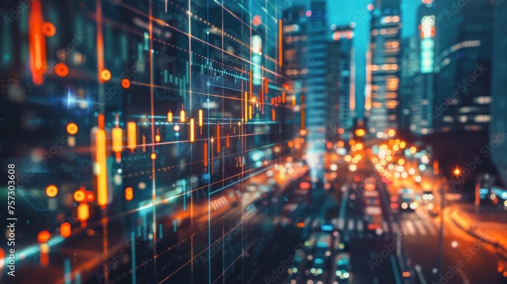 Fototapeta premium Industry and financial market