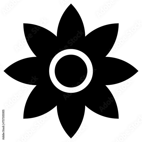 bloodroot flower icon, simple vector design
