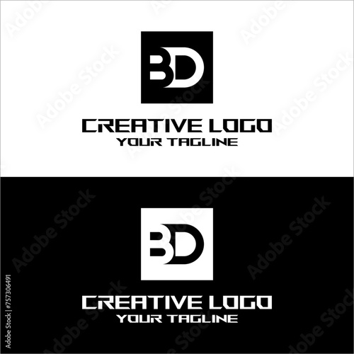 creative letter logo bd desain vektor