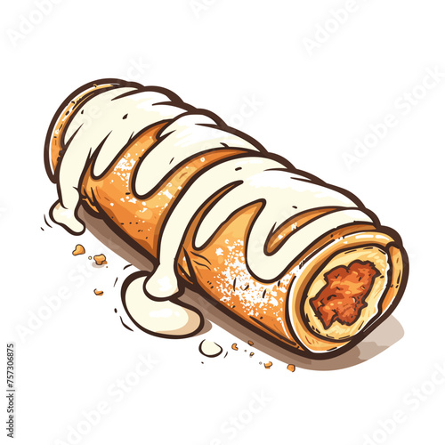 Sweet Chimney Cake Dessert Illustration