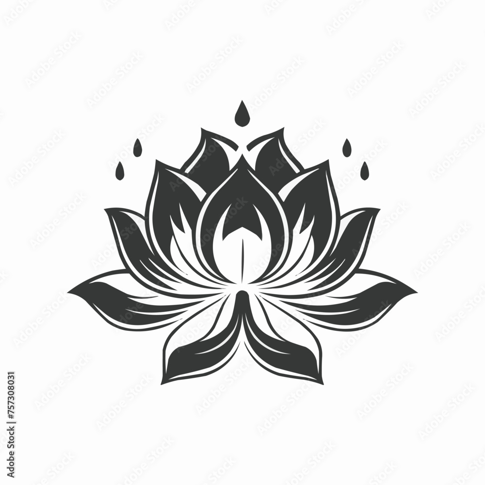 Eternal Beauty: Stylized Lotus Logo