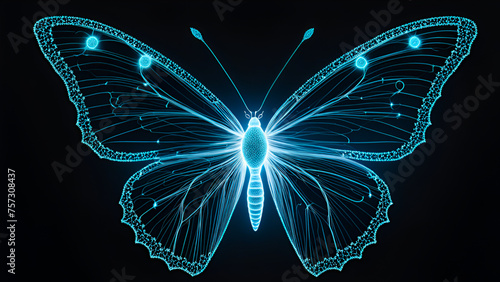Glowing neurons morph into a butterfly for a greener future