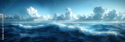 Blue Sea Ocean Water Surface Underwater, Background HD, Illustrations © Cove Art