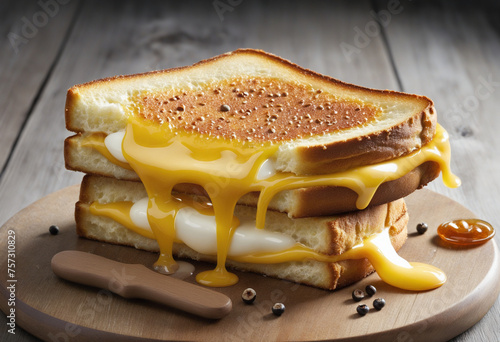 grilled cheese isolated on transparent background