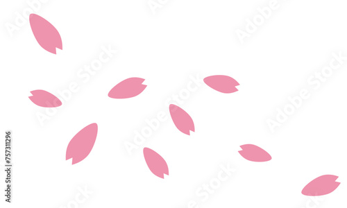 桜の花びらフレーム　背景	