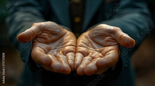 Close Hands Business Man View Through, Background HD, Illustrations © Cove Art
