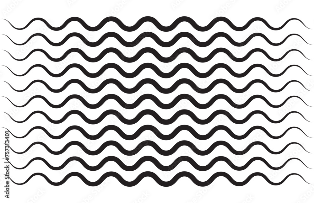 Wave line icon set. Water outline symbol. Sea and Ocean signs. Vector illustration. Wave line icon set. Water outline symbol. Sea and Ocean signs. Vector illustration.