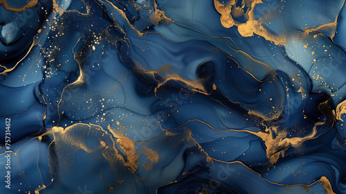 Abstract luxury blue marble background
