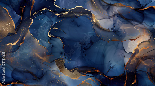Abstract luxury blue marble background