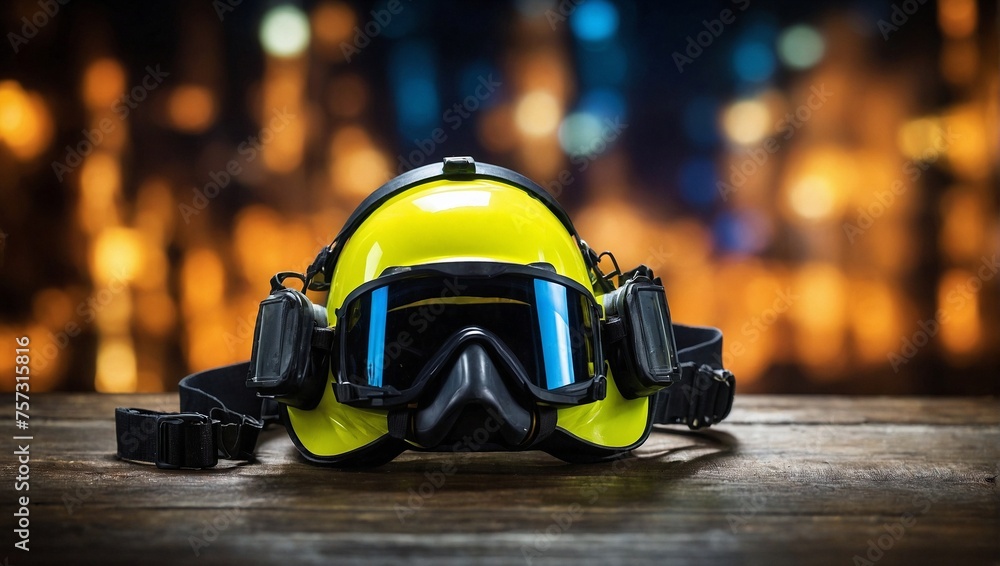 Safety Helmet, for Workplace Safety. Blurred Background.

